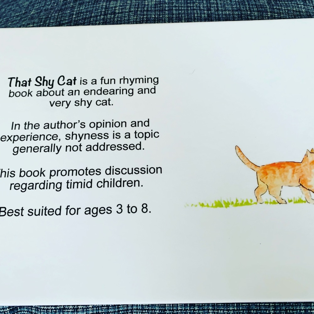 My new published book called THAT SHY CAT.